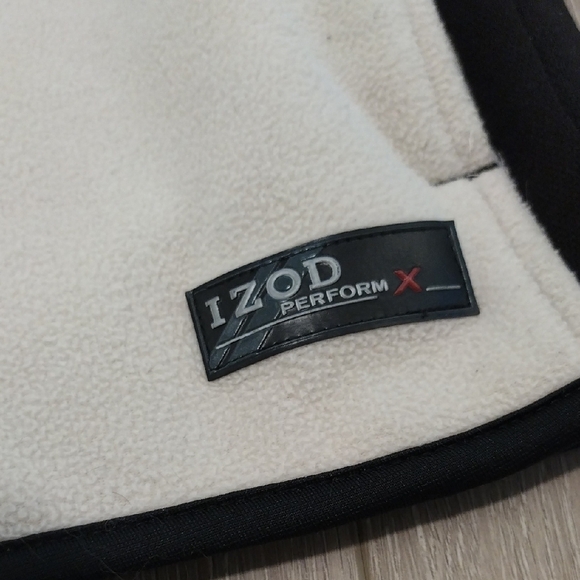 Izod Cream and Black Zip-Up Sweater - Picture 3 of 17